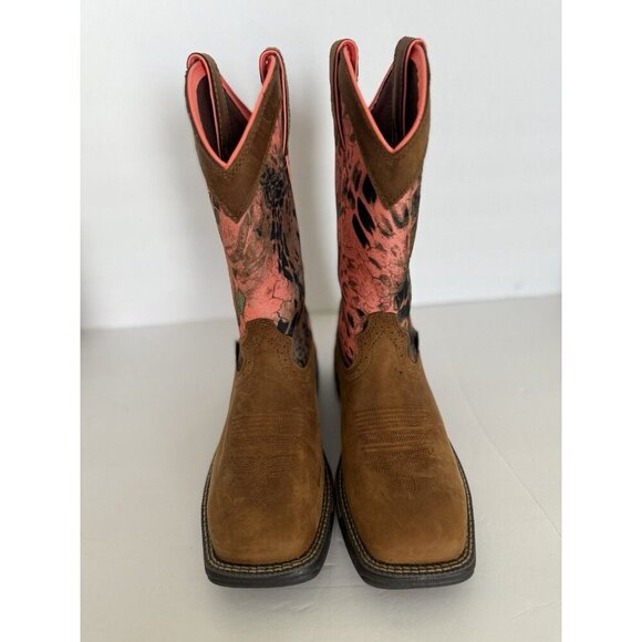 JUSTIN Women’s Trekker 11" Camo Work Boot Size 7B Waterproof Russet Brown SE4356 - Picture 10 of 16